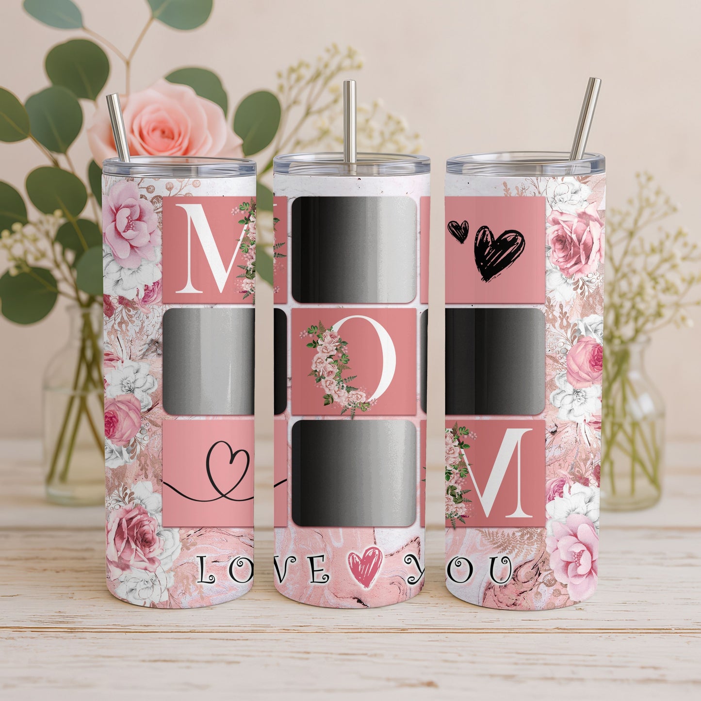 Mother’s Day 4 photos custom tumbler