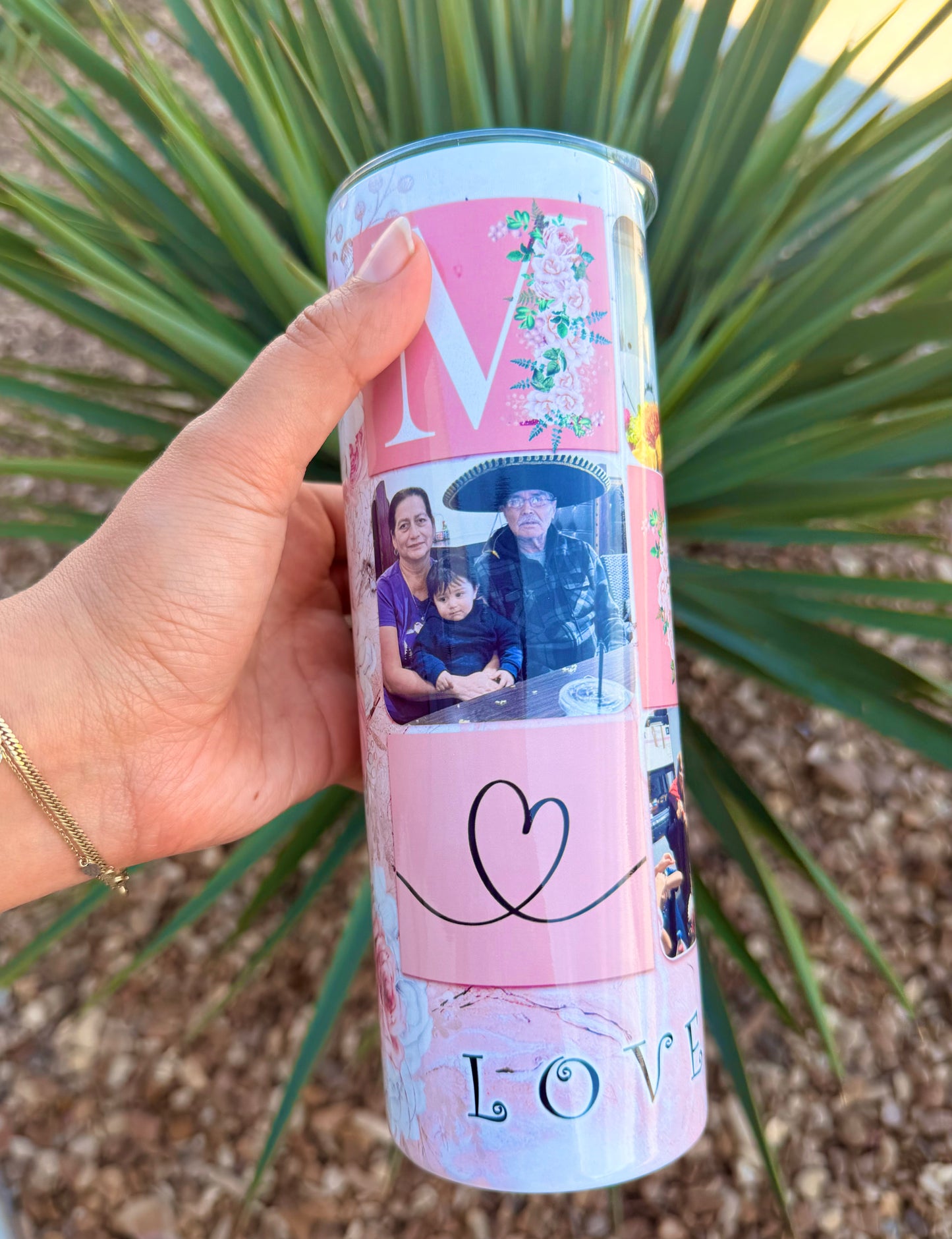 Mother’s Day 4 photos custom tumbler