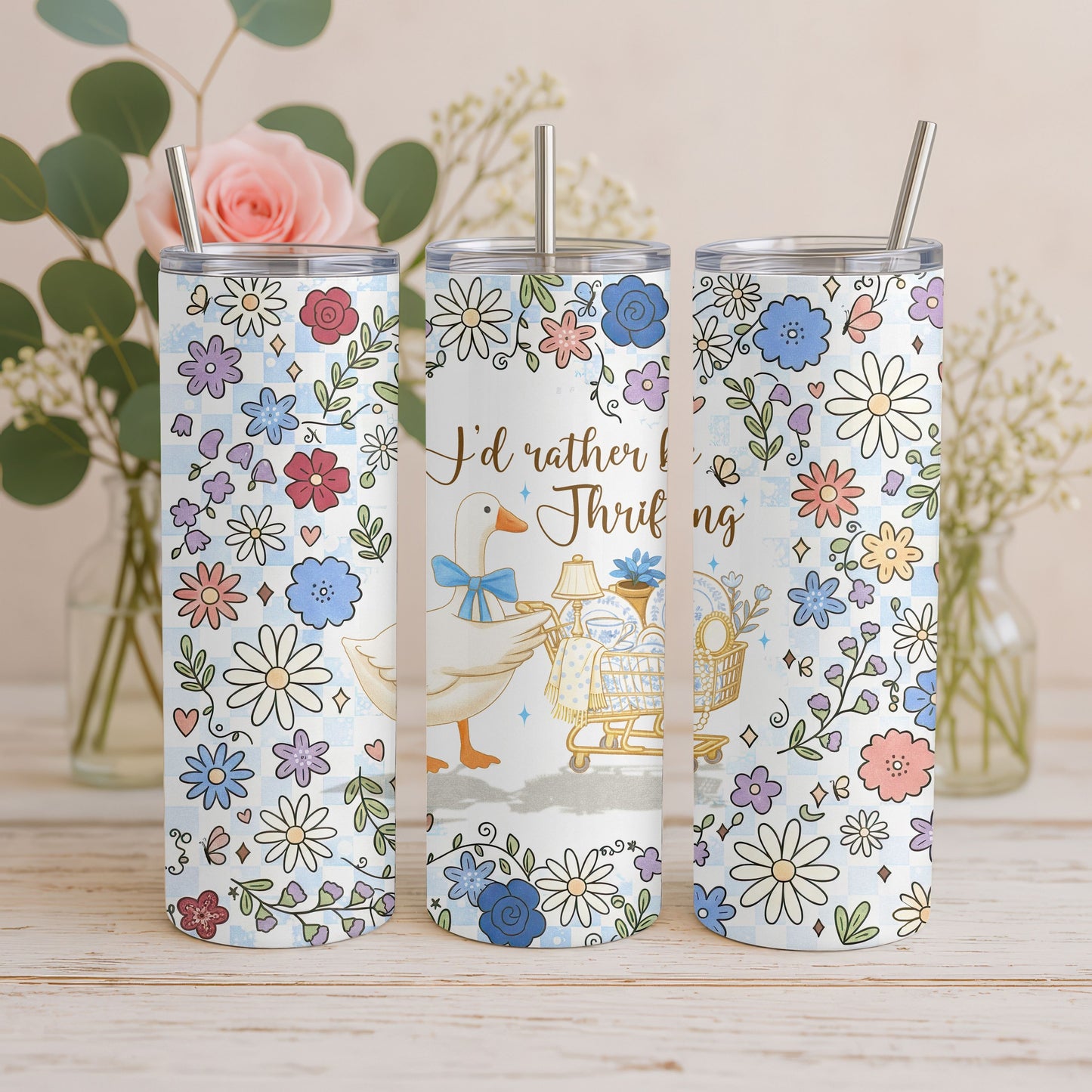 Thrifting 20 oz tumbler- spring